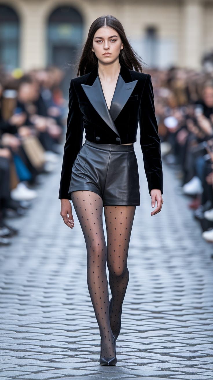 Sultry Slavic Fashion Model Struts Parisian Streets