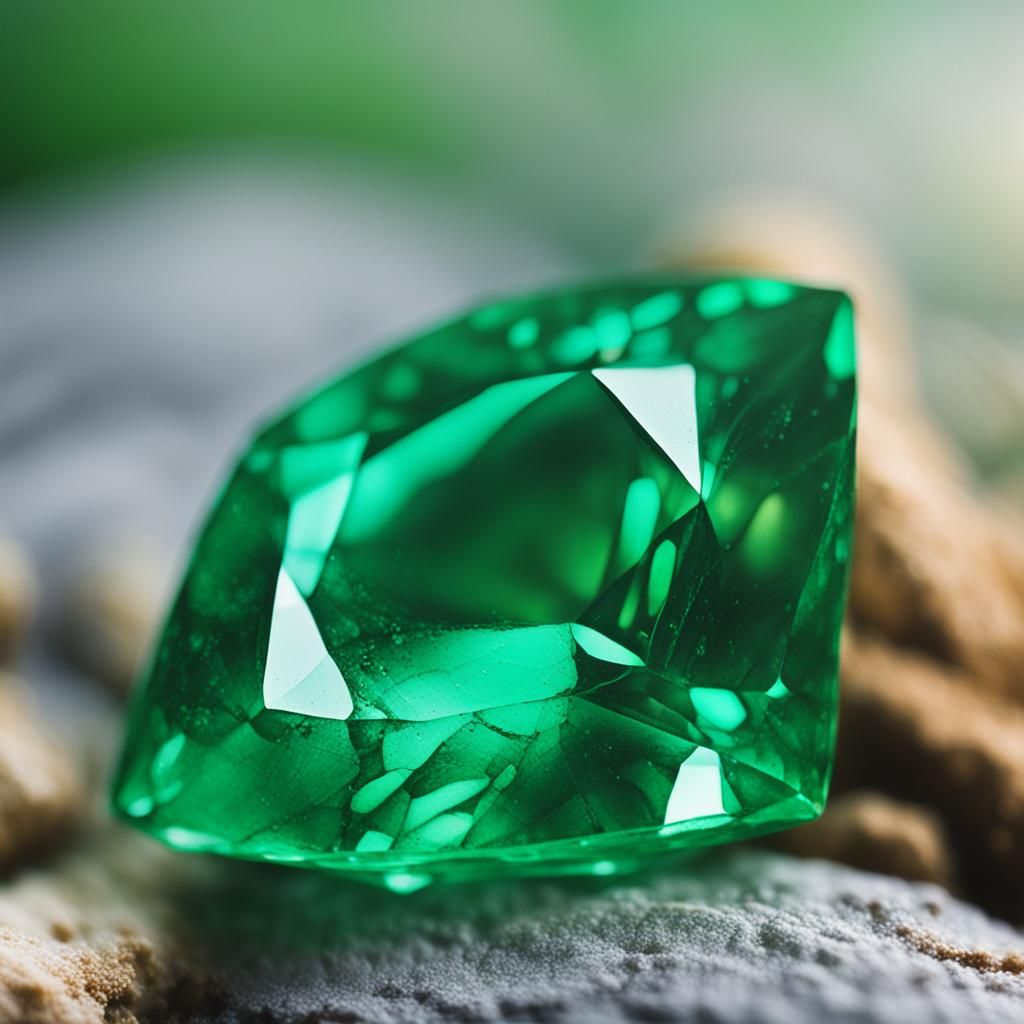 Lush Emerald Gemstone in Natural Light