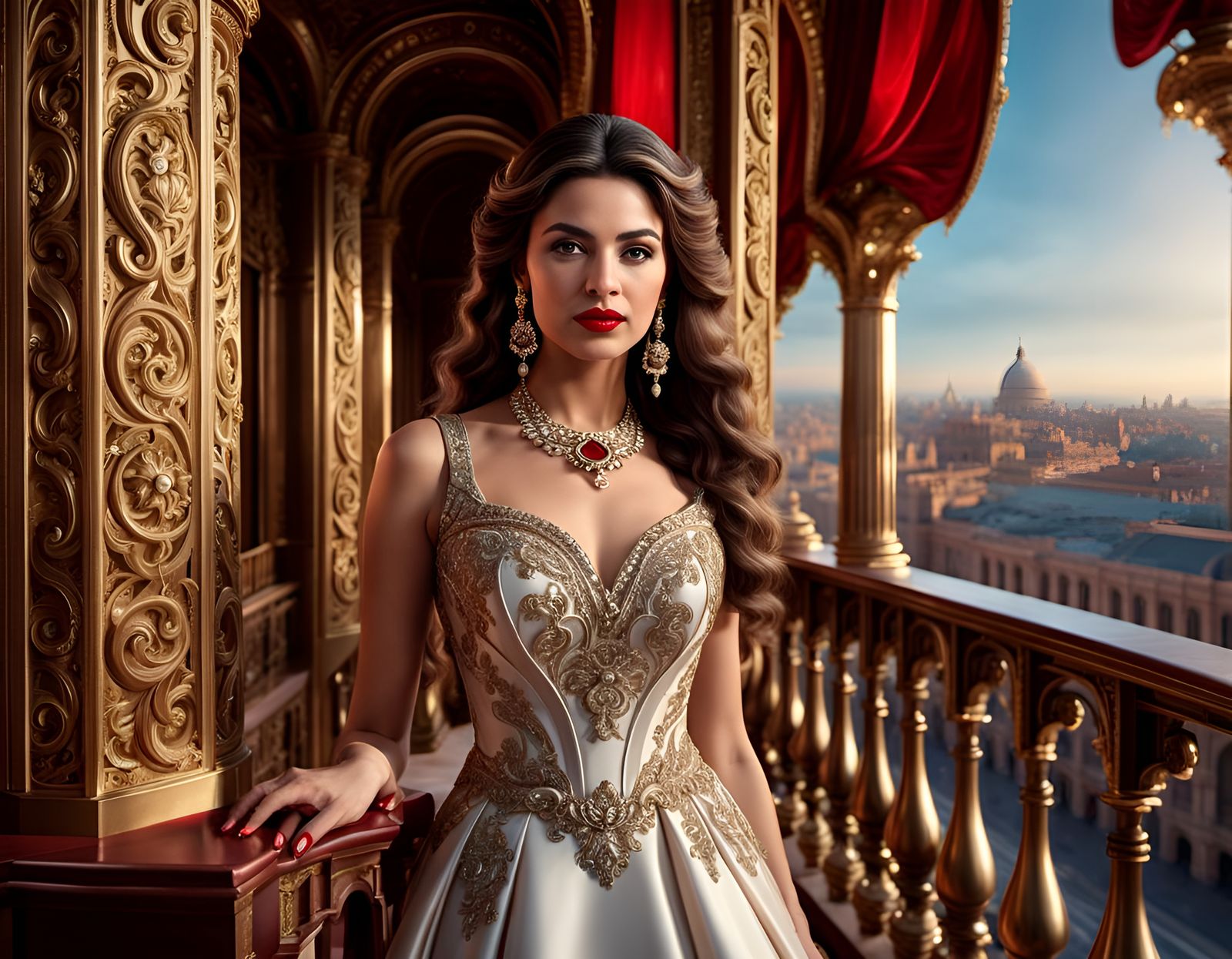 Argentinian Woman at the Opera: Photorealistic Portrait