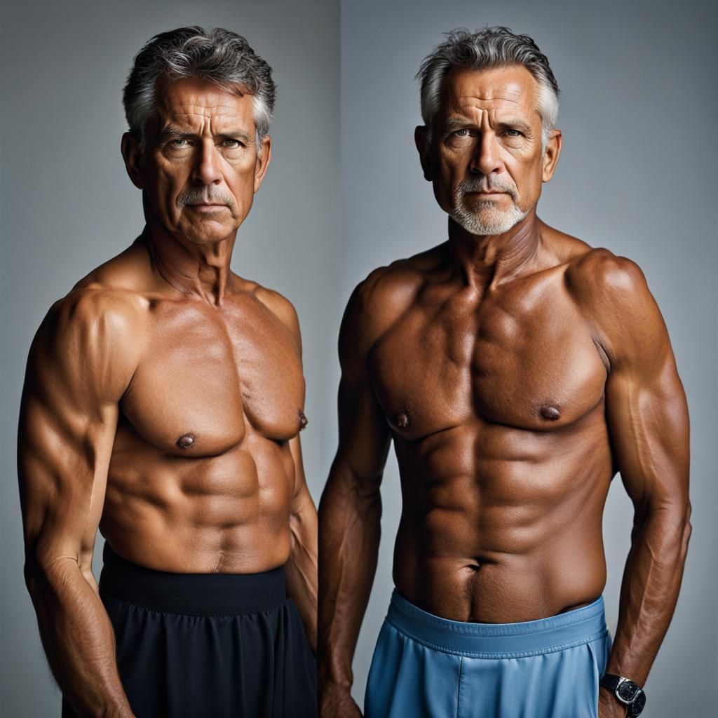 Striking Portrait of a Mature Man in Shape