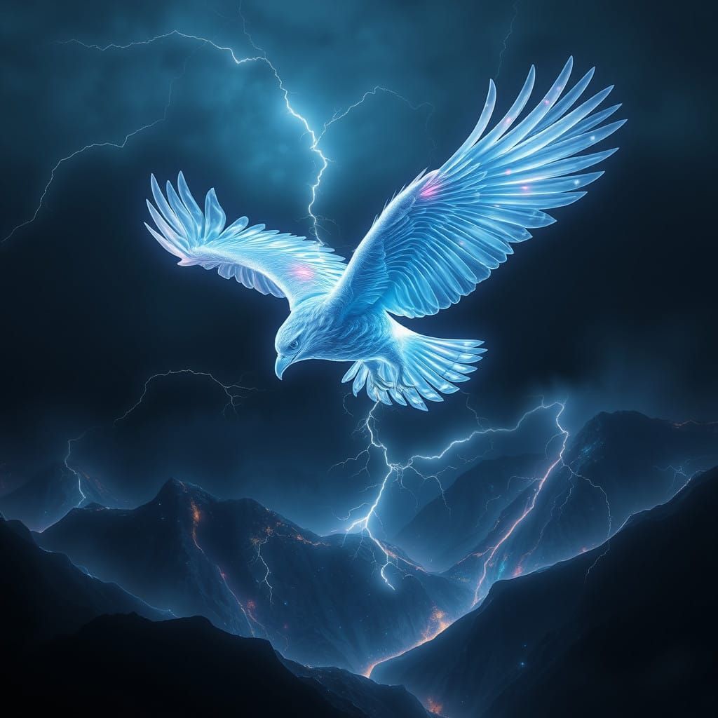 Mystic Crystal Eagle Takes Flight