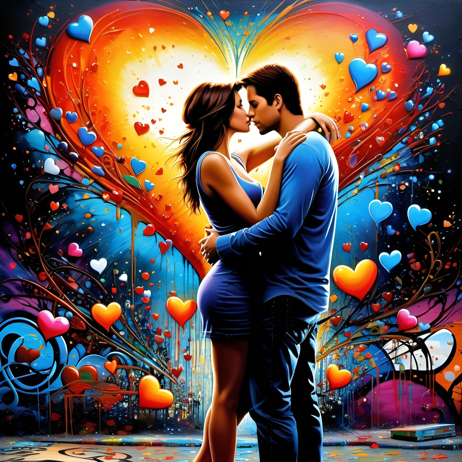 Romantic Moments in Mixed Media