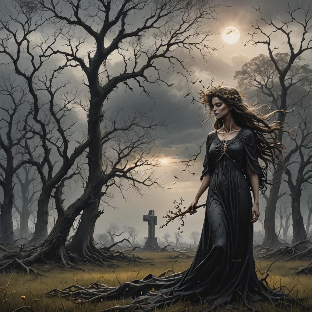 Goddess of Light Brings Life to Barren World