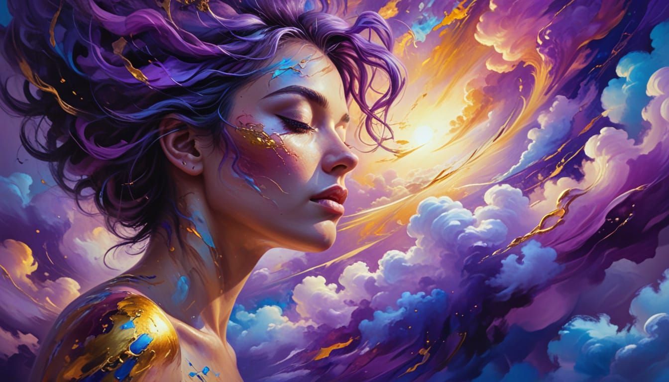 Dream in Abstract Surrealism Oil Painting