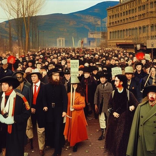 Vampire Lords Peace Meeting in Post-Apocalyptic Style