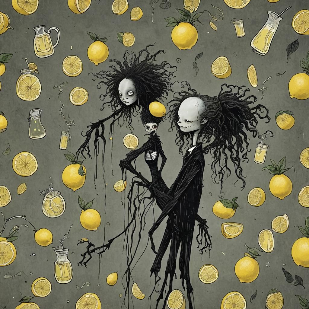 Tim Burton Style Lemonade Still Life