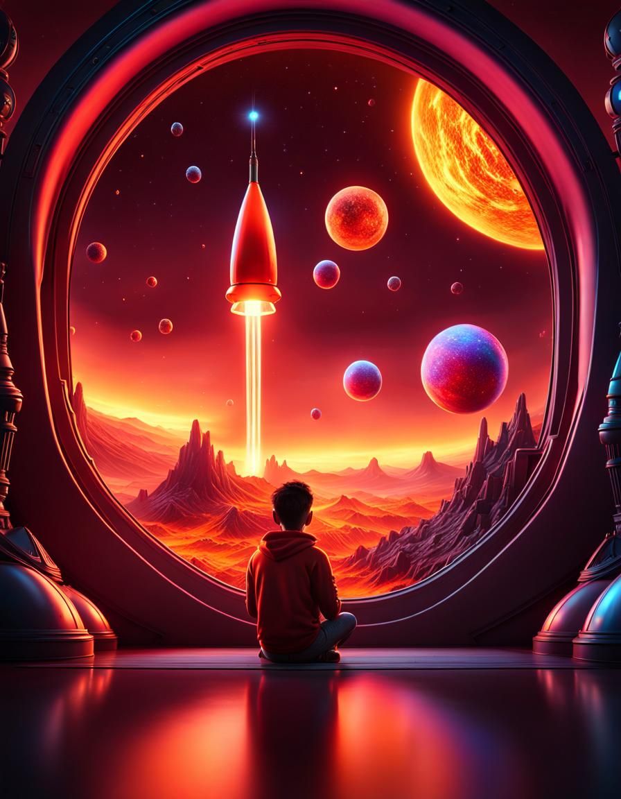 Alien Gazes at Microcosm Universe in Lava Lamp