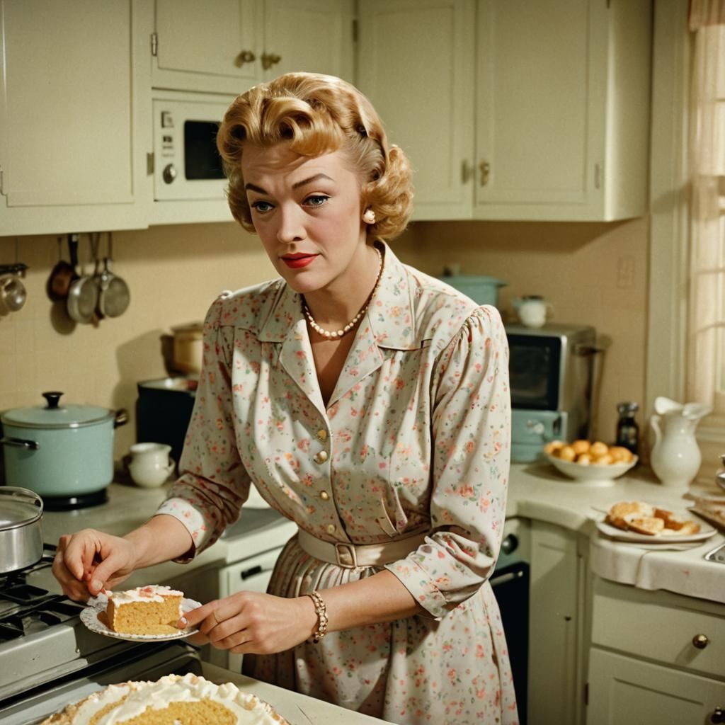 Eve Arden as 1950s Housewife in Retro Portrait