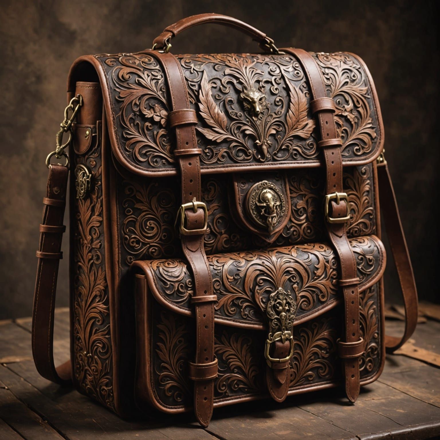 Intricate Leatherwork Creation