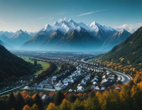 Breathtaking Nature Landscape View in Liechtenstein