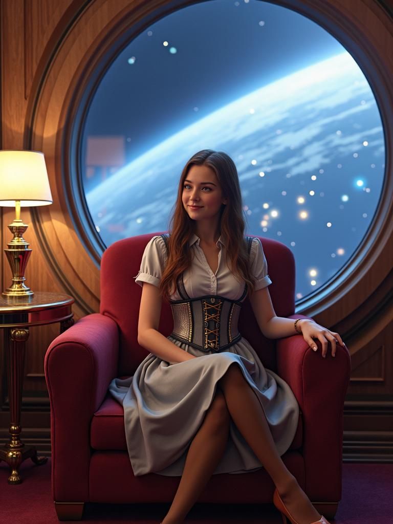 Luxury space cruise ship