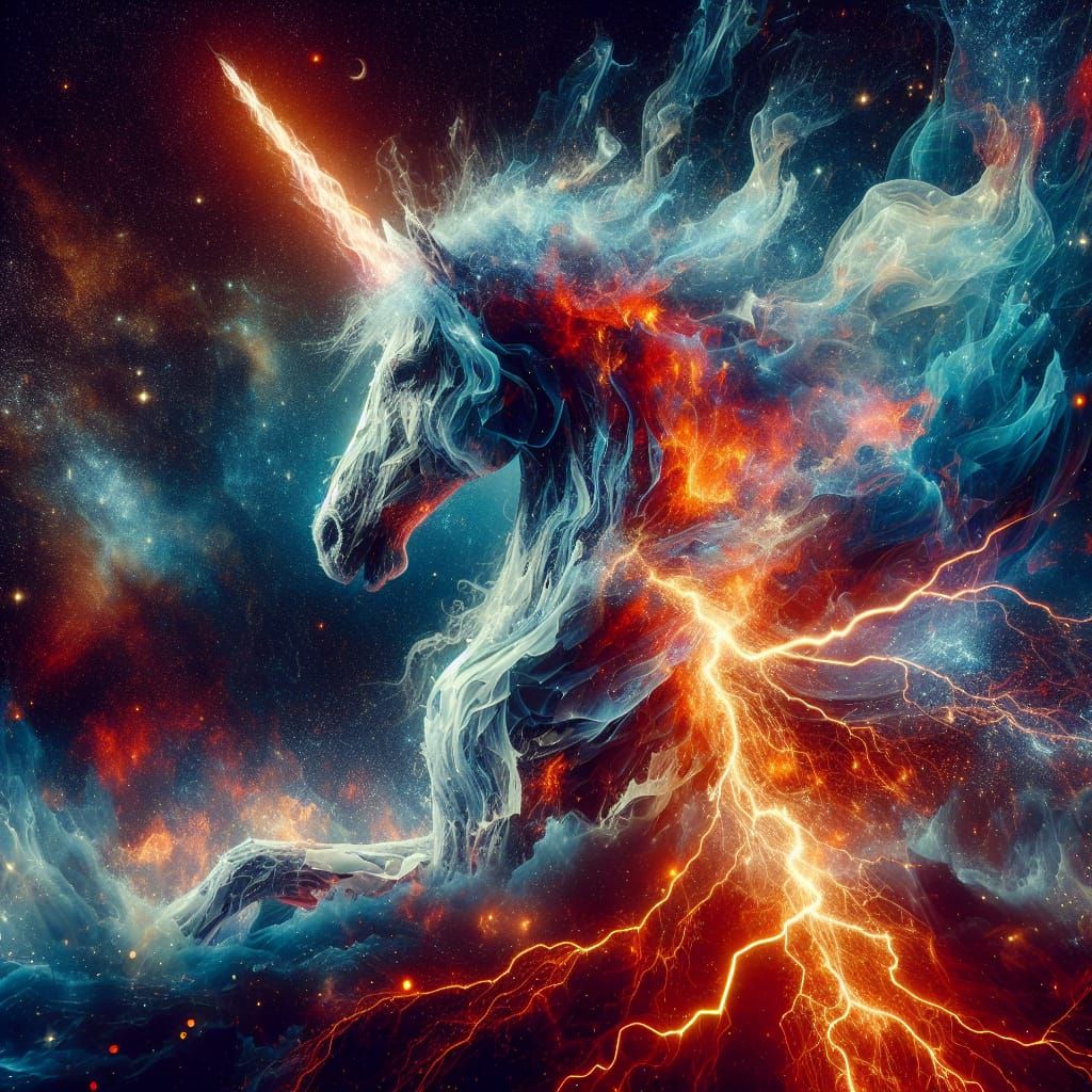 Cosmic Unicorn in Double Exposure HDR