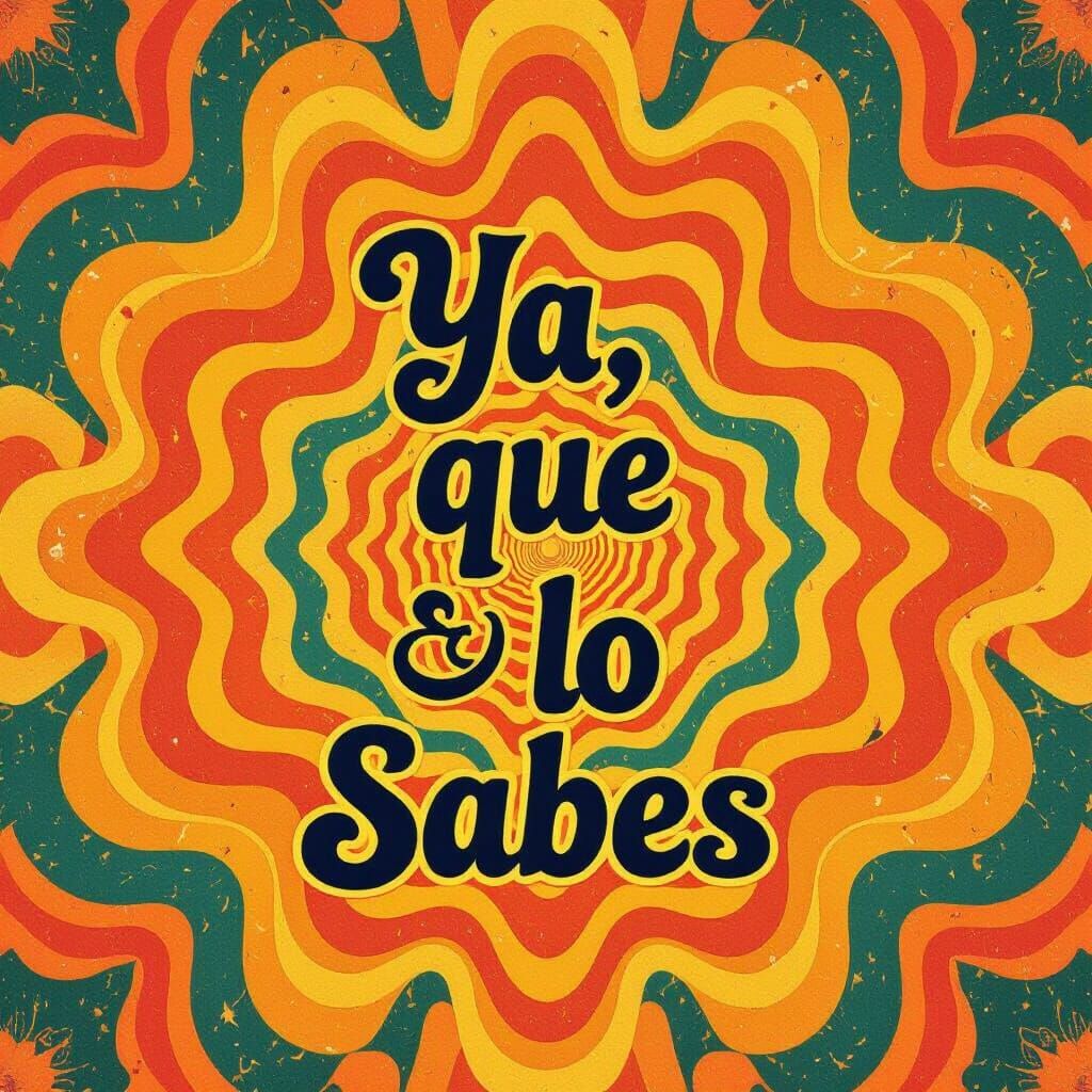 Psychedelic Tropical Vortex in Retro Latin American Style