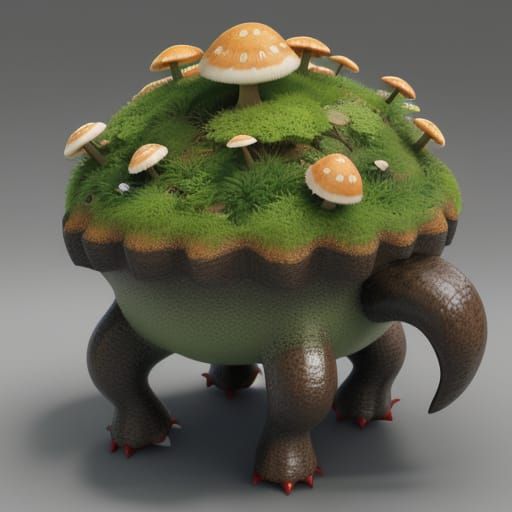 Surreal Mushroom Pokémon Explodes with Life in Pastel Colors