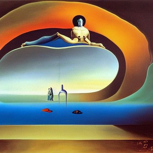 Surrealist Spirituality: Melting Oil on Canvas