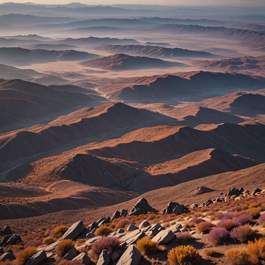 Autumn Desert Landscape Photography with Golden Light
