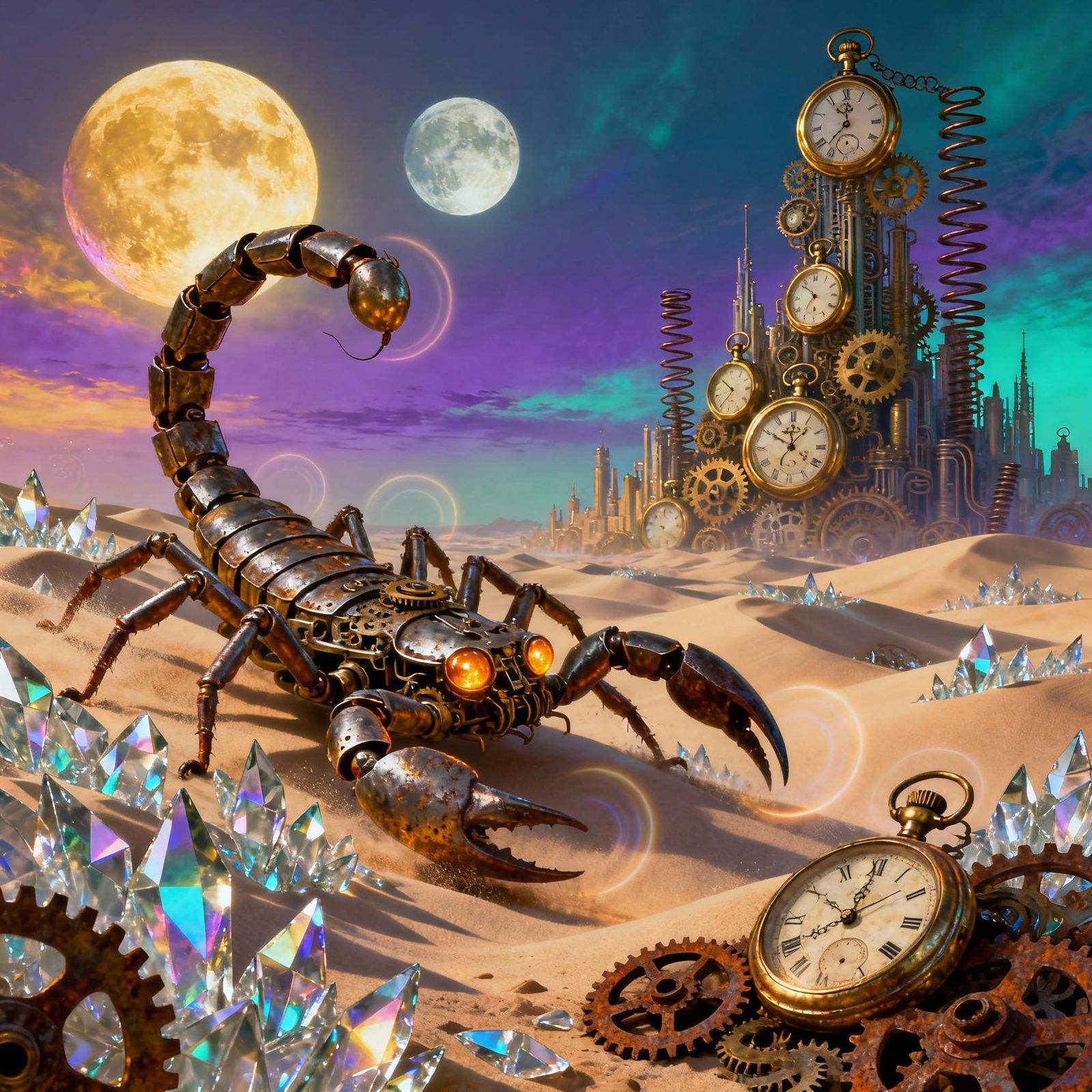Clockwork Scorpion in Shattered Glass Desert