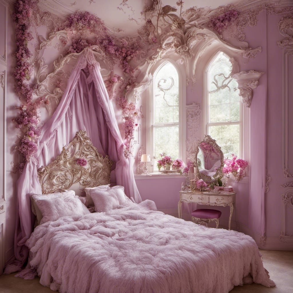 Rococo Fairy Princess Room with Tendrils