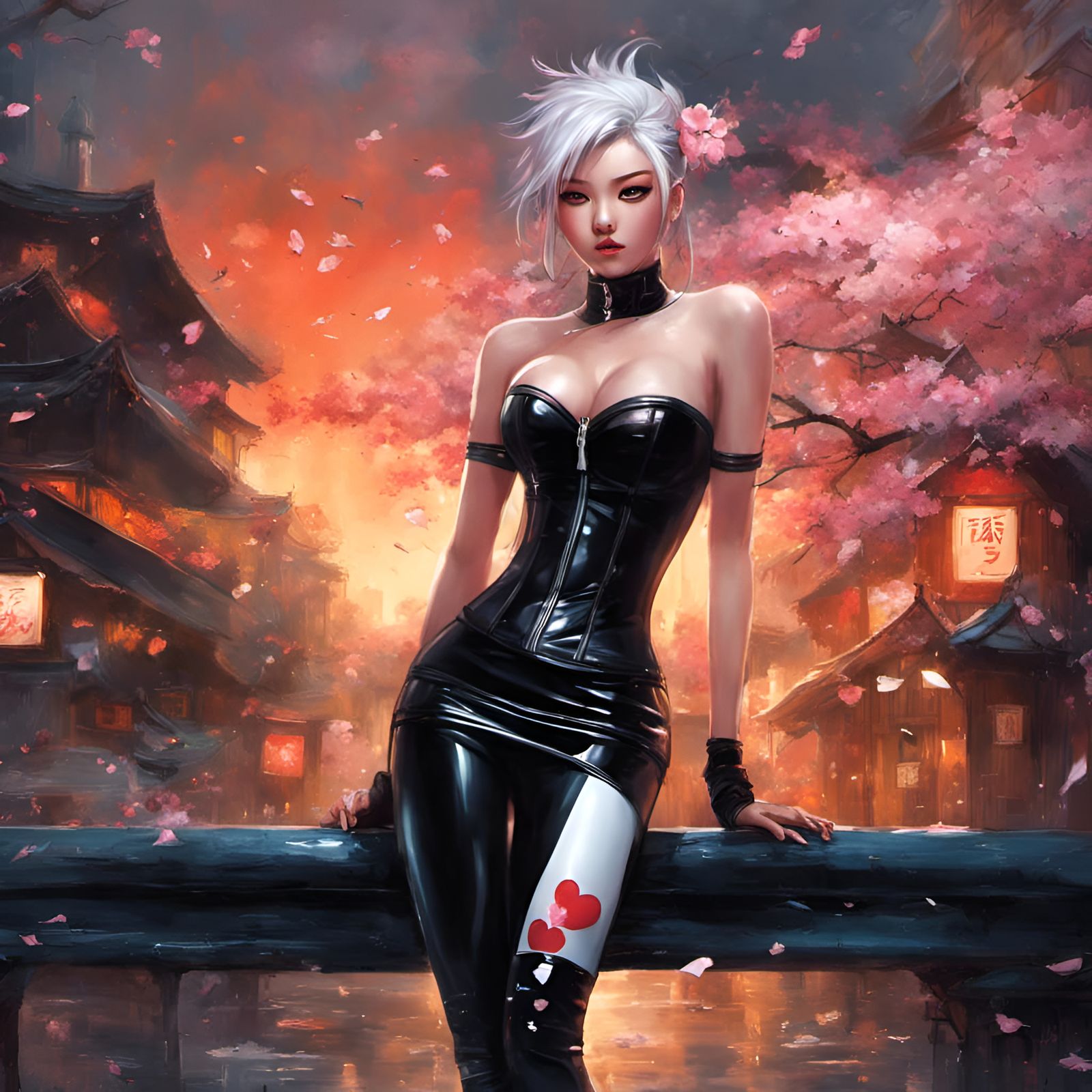 Sakura in Latex: Hyperdetailed Digital Art