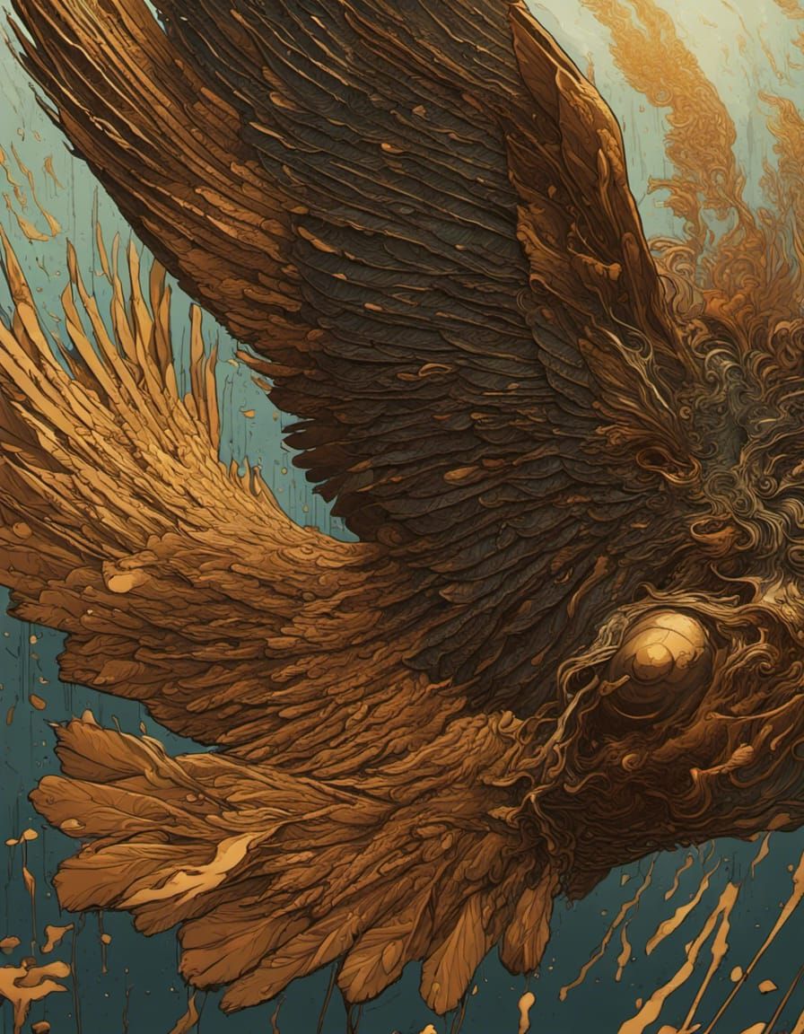 16k resolution, art by Dan Mumford and Victo Ngai. A bronze ...