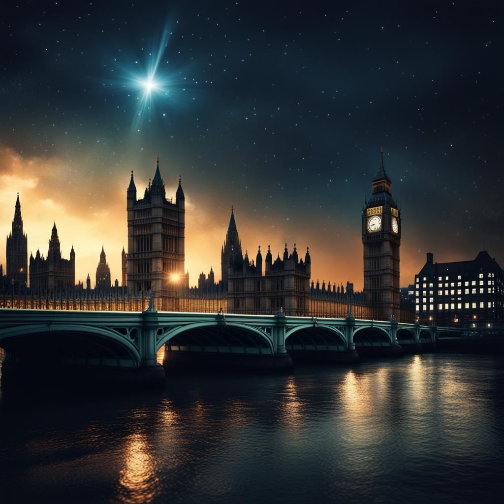 Shining Star over London: Digital Matte Painting