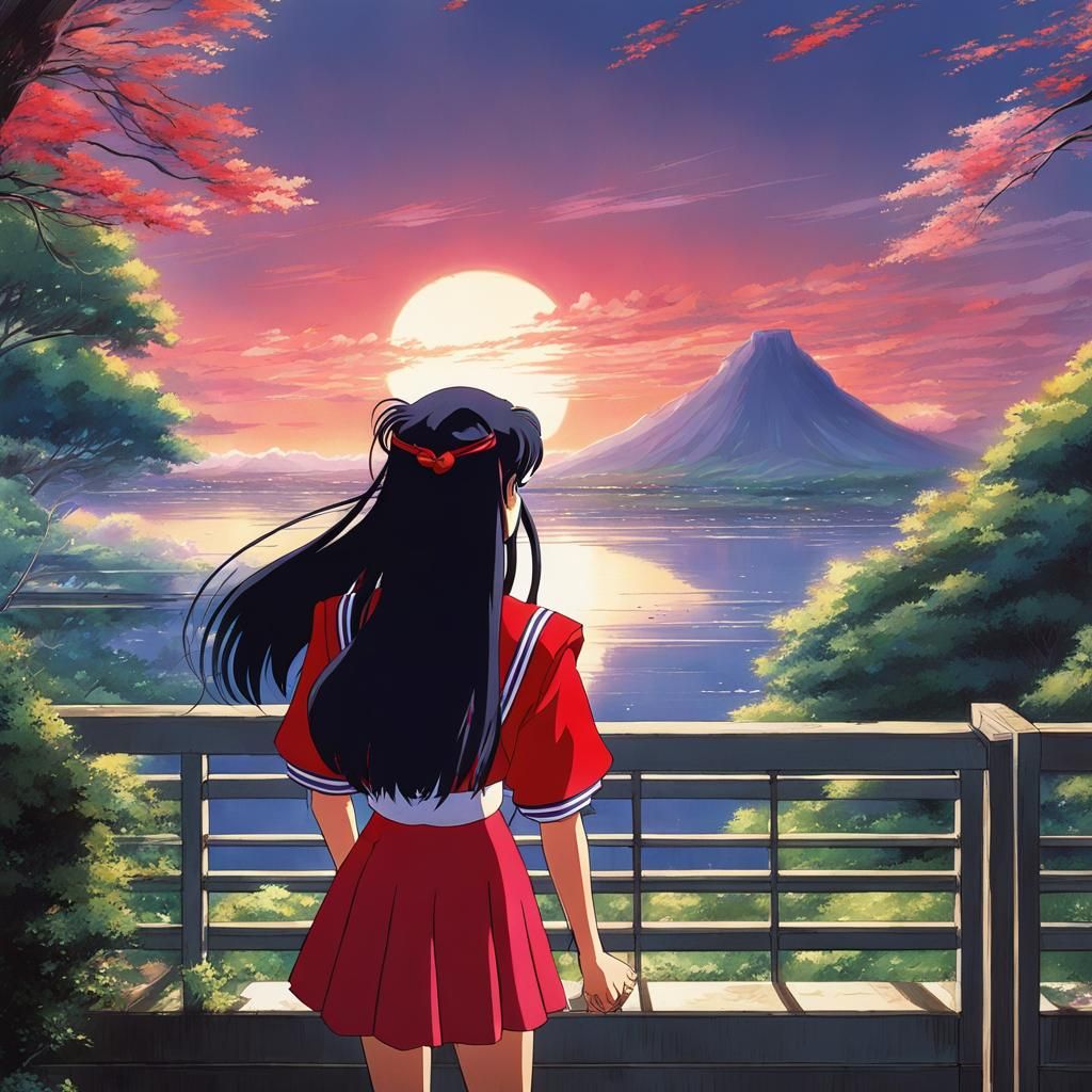 Sailor Mars in Anime Key Visual Style