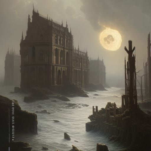 Surreal Horror Road Inspired by Gustave Doré