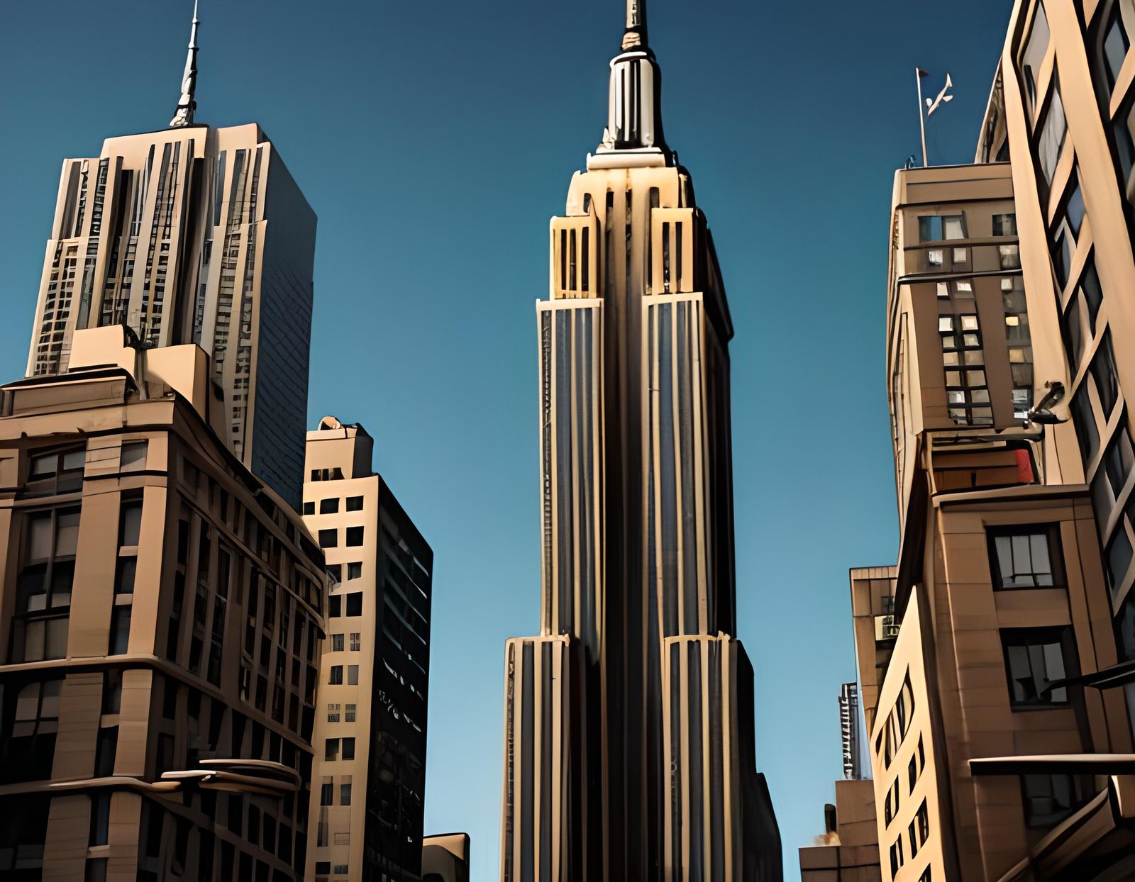 Empire State Building in Art Deco Style