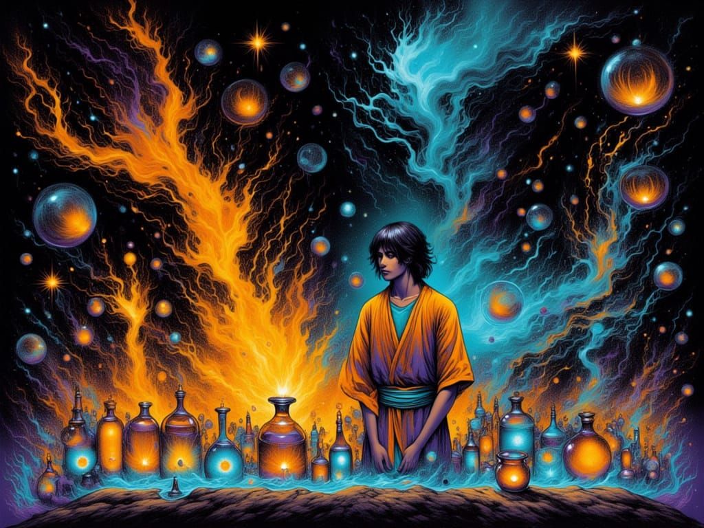 Ethiopian Potion Tester in African Art Style