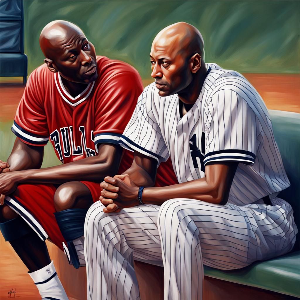 Michael Jordan and Derek Jeter: Hyperrealistic Portrait