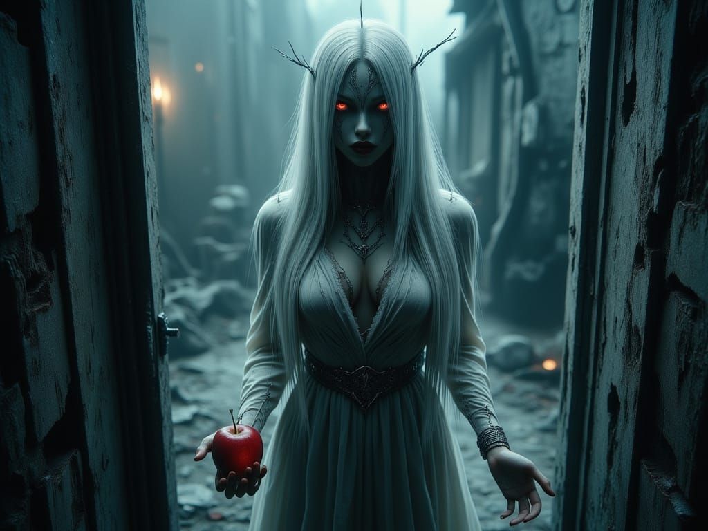 Snow White's Gloomy Exit: A Horrorcore Portrait