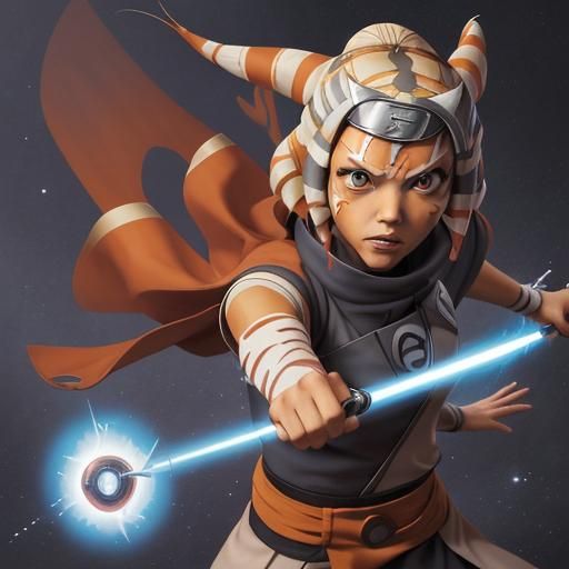 Ahsoka Tano as Naruto: Anime-Style Battle