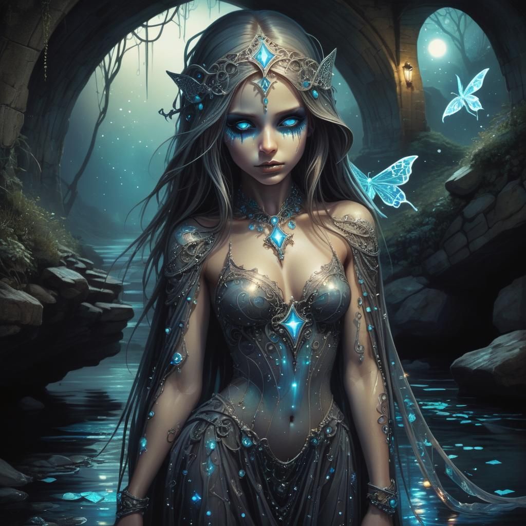 Bioluminescent Zentangle Stranger Under Bridge in Fairycore ...