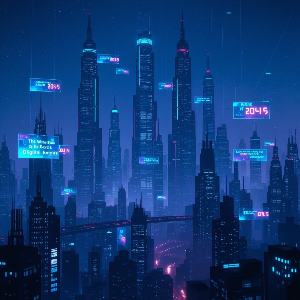 Israel's Futuristic Neon Cityscape in Blade Runner Style