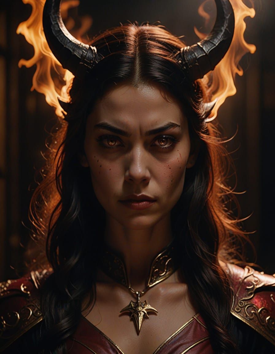 Amber Midthunder as Satana Hellstrom in Film Noir Style