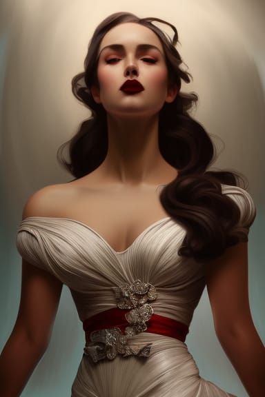 Film Noir Portrait of a Beautiful Woman