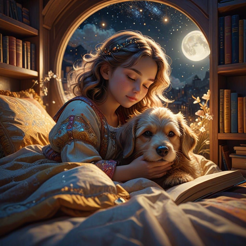 Cozy Reading Nook: Whimsical Concept Art