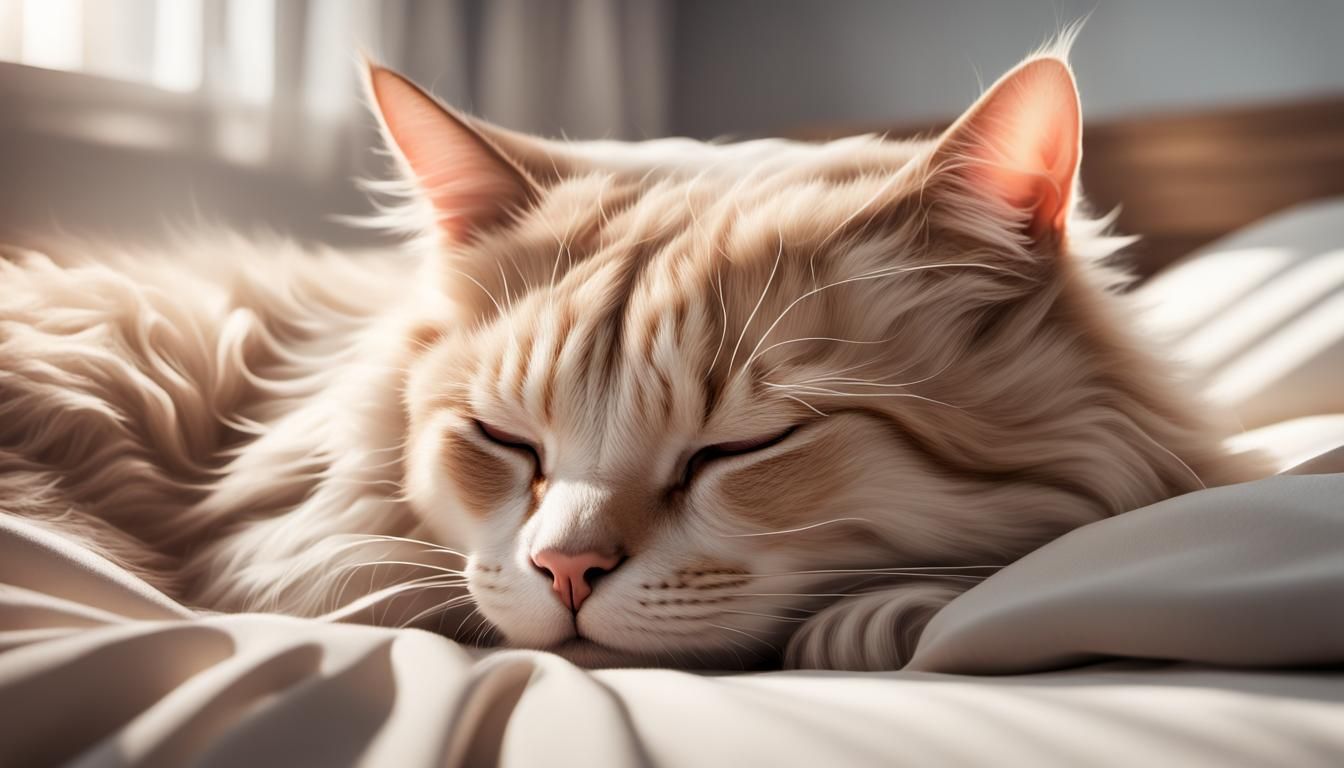 Cozy IKEA Bedroom with Sleeping Cat