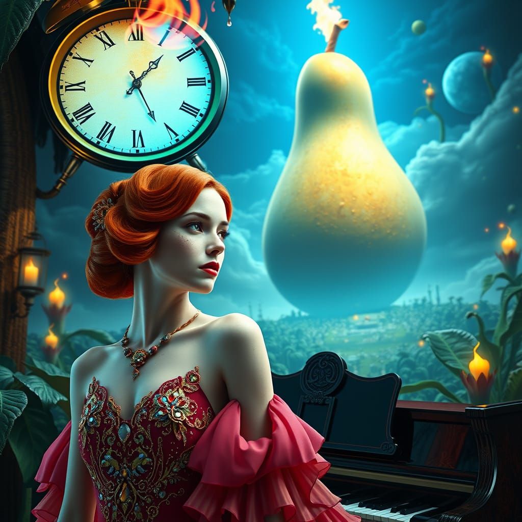 Ethereal Dreamscape Beauty in Art Deco Splendor