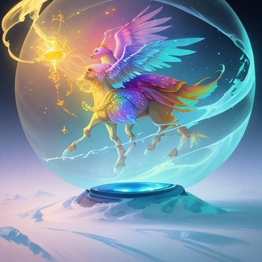 Ethereal Fantasy Gouache Illustration of a Divine Wonderland