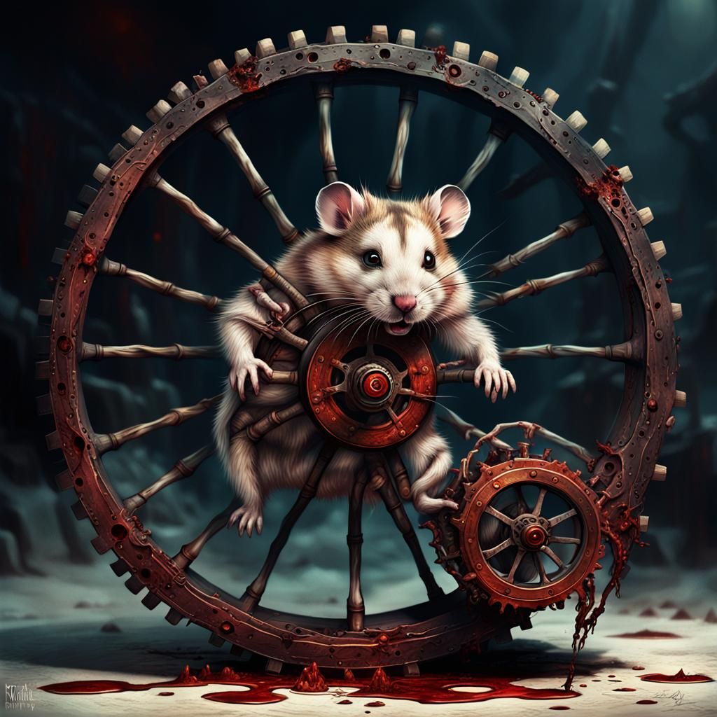 Dark Fantasy Wheel Runner: Biomechanical Horror