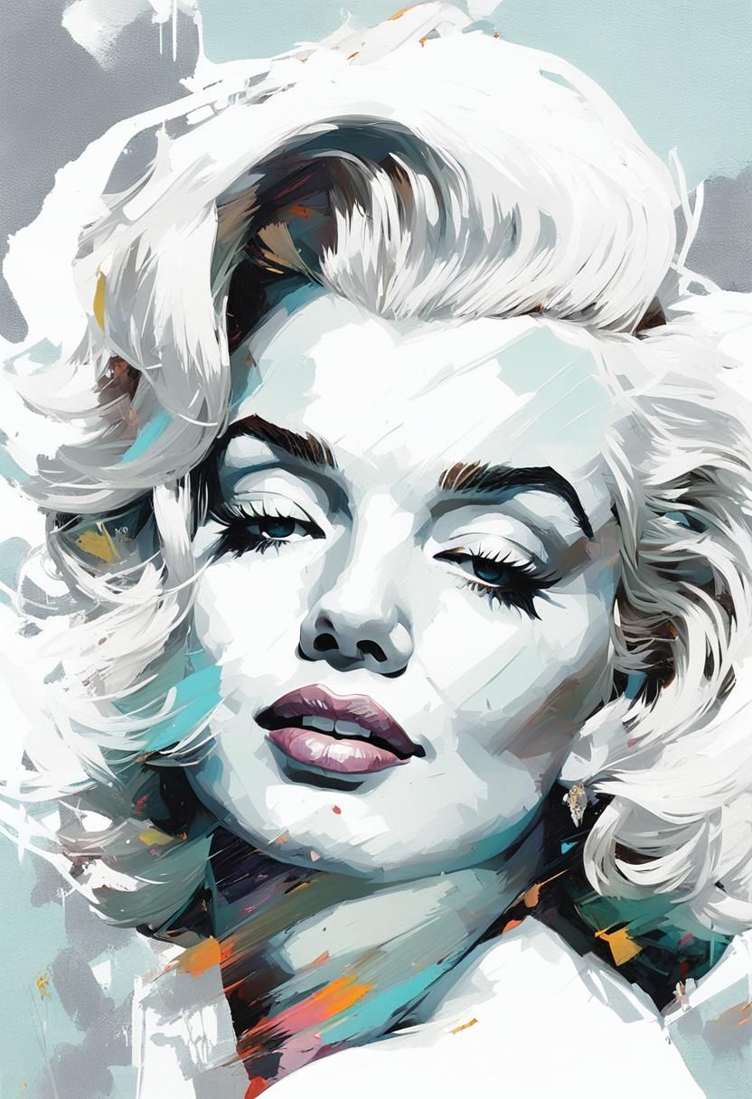 Marilyn Monroe Impasto Oil Painting
