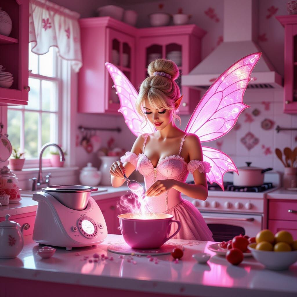 Fairy Cooks Magical Potion in Kitsch Kitchen
