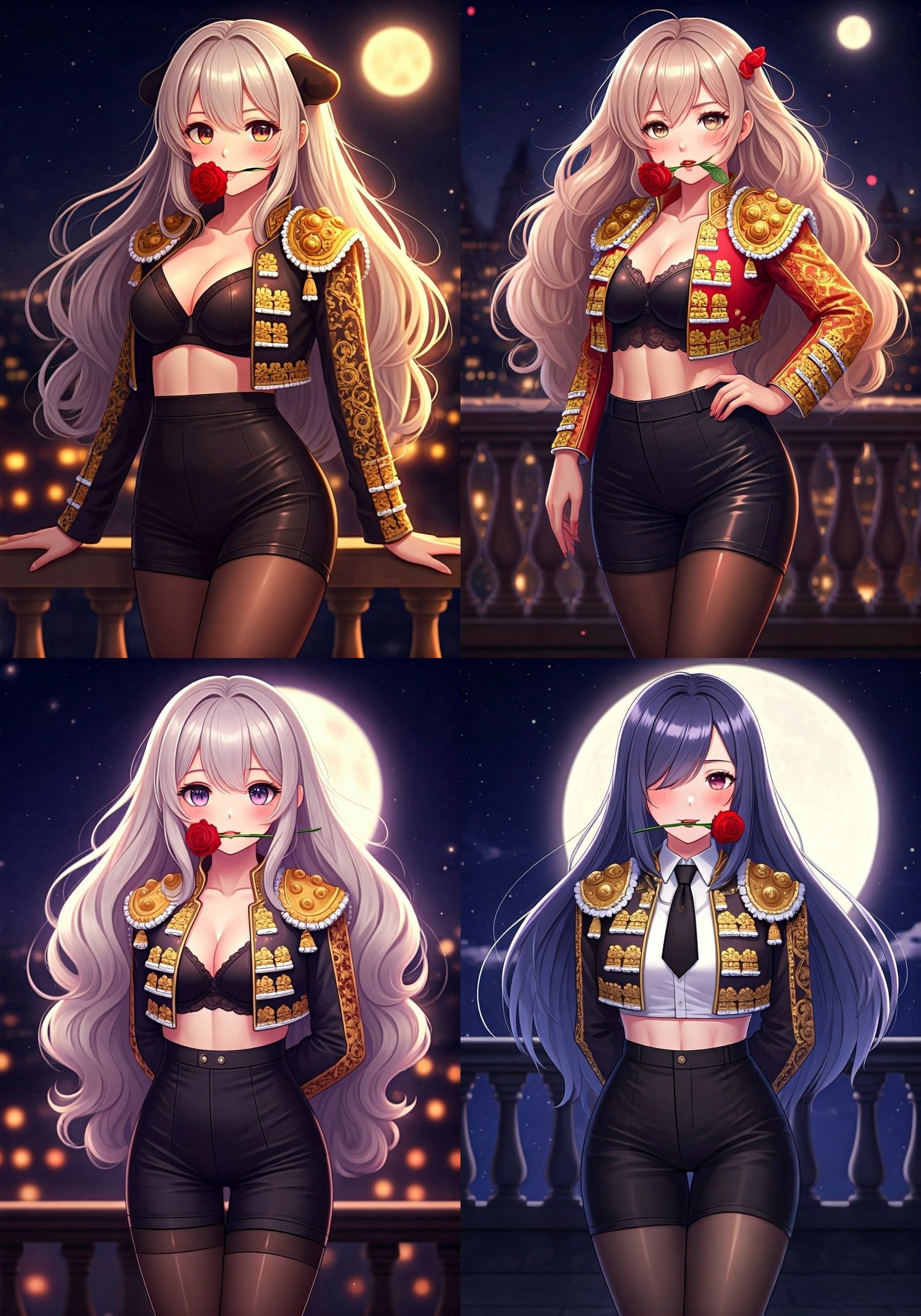 Cute Anime Girl with Loving Smile and Blushing Face