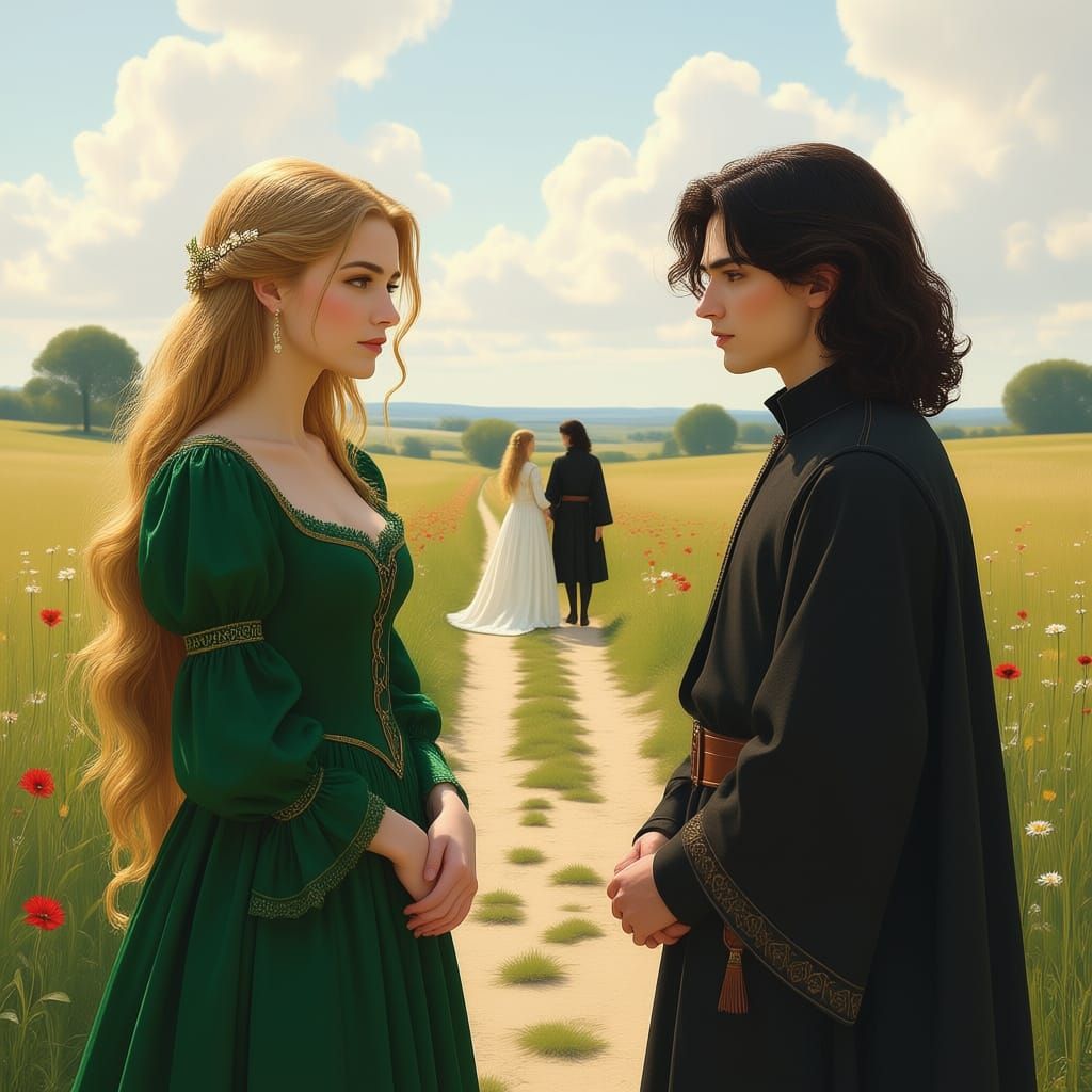 Romantic Encounter in Renaissance Style