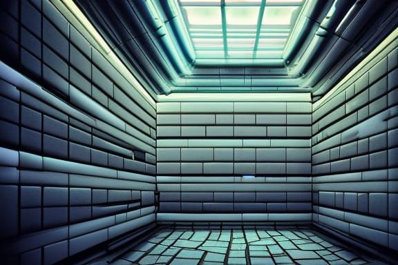 Horror Scene: Futuristic Courtyard Design