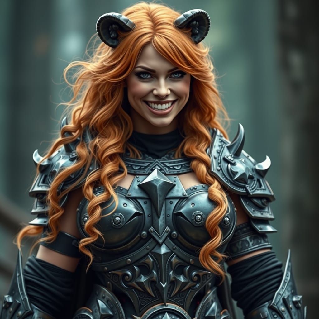 Viking Warrior Goddess in Bear Armor