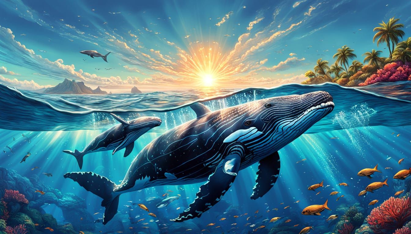 Serene Underwater Scene in Hyper-Realistic Digital Art