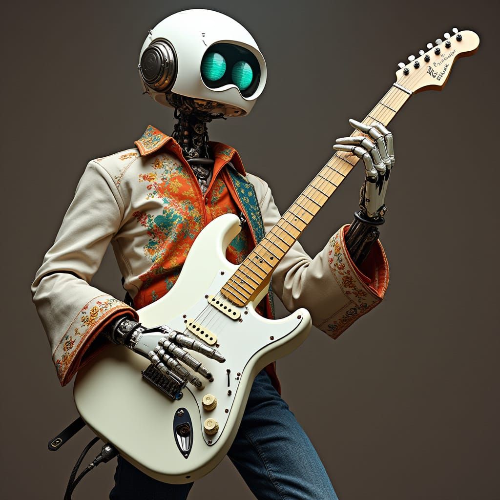 Robot Guitarist Channels Hendrix in Psychedelic Style