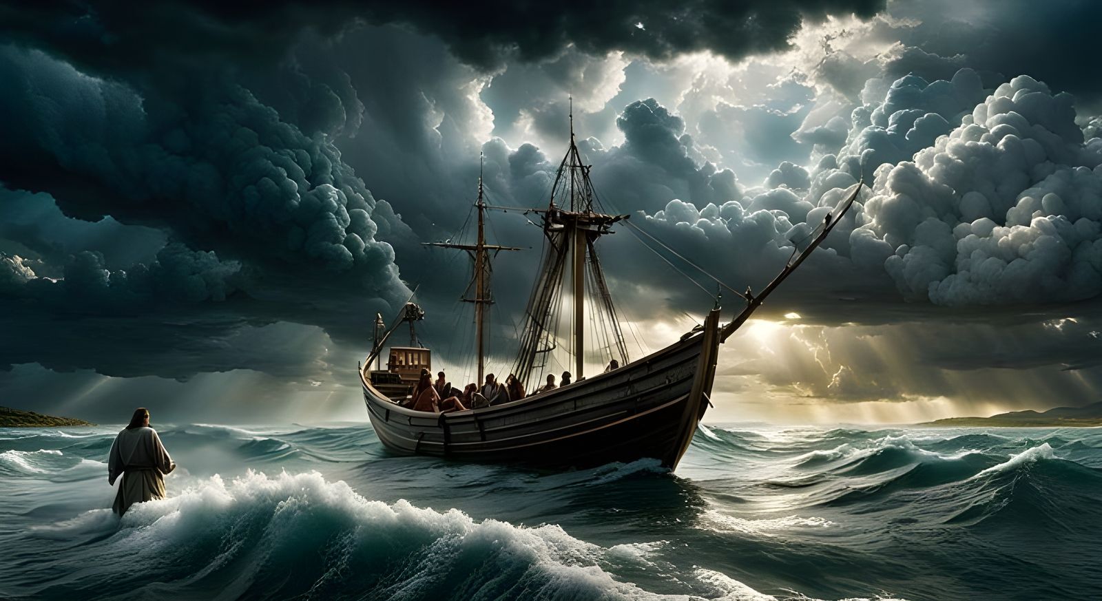 Abstract AI Image of Ocean Waves